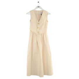 Lk Bennett Vestido de algodón ecru Crudo