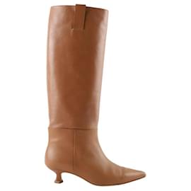 Lk Bennett Botas de couro marrons Marrom