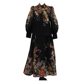 Zimmermann-ZIMMERMANN Trousers T.FR 1 Silk-Black