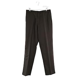 Thierry Mugler-Wide wool trousers-Brown