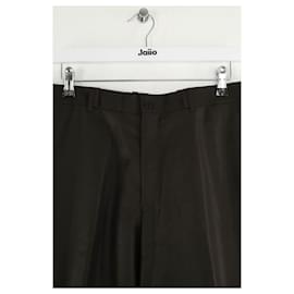 Thierry Mugler-Wide wool trousers-Brown