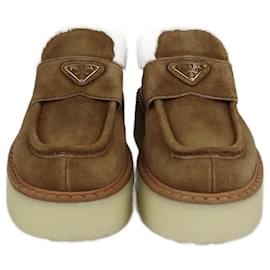 Prada-PRADA Flats T.EU 39 Leather-Brown