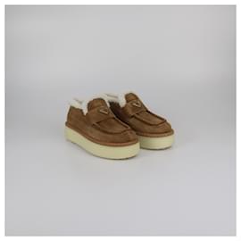 Prada-PRADA Flats T.EU 39 Leather-Brown