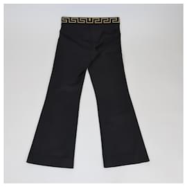 Versace-VERSACE Trousers T.FR 4 Cotton-Black