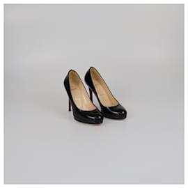 Christian Louboutin-CHRISTIAN LOUBOUTIN Talons T.EU 36 Cuir-Noir