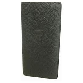 Louis Vuitton-Louis Vuitton Long Wallet Monogram Shadow Portefeuille Brazza M62900 Noir-Black