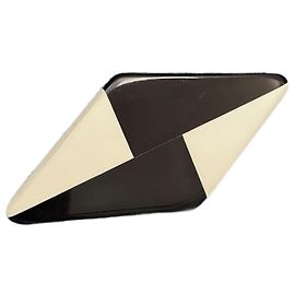 Vintage Bakelite brooch black and white geometric patterns Black White