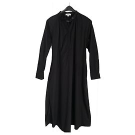 Cos Midi Kleid schwarz Baumwolle Schwarz