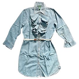 Ralph Lauren Cotton Chambray Shirt Dress Light Blue Light blue
