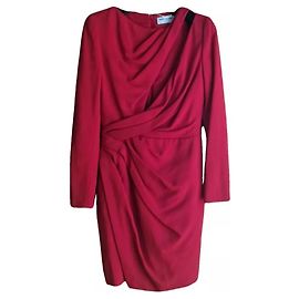 Saint Laurent Cut out dress dark red viscose Dark red