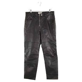 Zadig & Voltaire Pantaloni in pelle dritti Nero