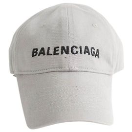 Balenciaga Gorra de algodón Gris