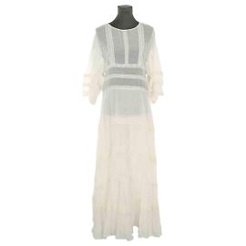 Laurence Bras Vestido de algodón Blanco