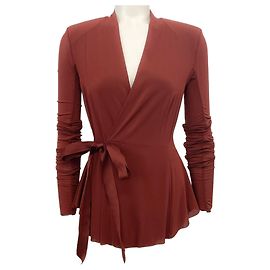 Top envoltório marrom henna Rick Owens Marrom