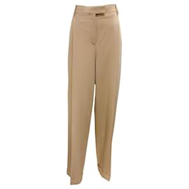 Salvatore Ferragamo-Ferragamo Beige 2023 Wool Pants-Beige