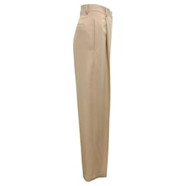 Salvatore Ferragamo-Ferragamo Beige 2023 Wool Pants-Beige