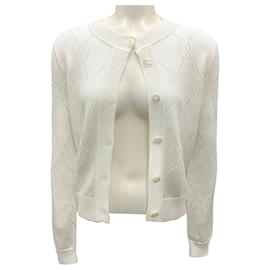 Hermès-Hermes White 2022 Micro H Lift Cardigan-White