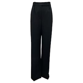 Alexandre Vauthier-Alexandre Vauthier Black Crepe Dress Pants-Black