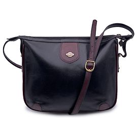 Pierre Cardin Borsa a spalla vintage in pelle nera e bordeaux Altro