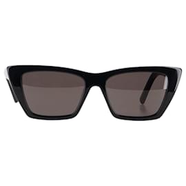 Saint Laurent-Saint Laurent Eyewear Mica SL 276 Sunglasses in Black Acetate-Black