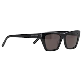 Saint Laurent-Saint Laurent Eyewear Mica SL 276 Sunglasses in Black Acetate-Black