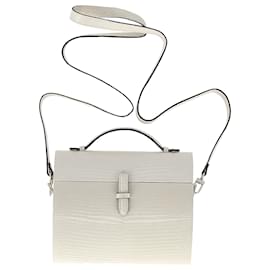 Autre Marque-Hunting Season Top Handle Crossbody Bag in White Leather-White,Cream