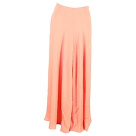 Autre Marque- Galvan High-Waisted Maxi Skirt in Coral Polyester-Orange,Coral