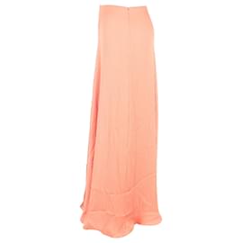 Autre Marque- Galvan High-Waisted Maxi Skirt in Coral Polyester-Orange,Coral