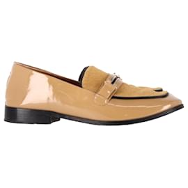 Autre Marque-Newbark Melanie Loafers in Beige Patent Leather-Beige