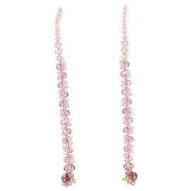 Brincos Drip Simone Rocha em cristal rosa Roxo
