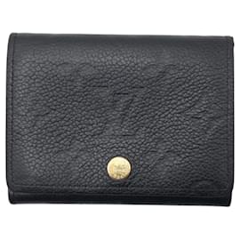 Louis Vuitton-Louis Vuitton Leather Card Case M58456-Black
