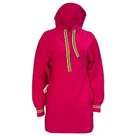 Vestido mini de poliéster com capuz Herve Leger Bandage em rosa Rosa