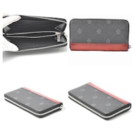 & Other Stories-Berluti Itauba Coated Canvas Long Wallet-Black,Dark red