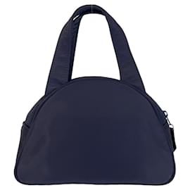 Yves Saint Laurent-Yves Saint Laurent Nylon Handbag-Navy blue