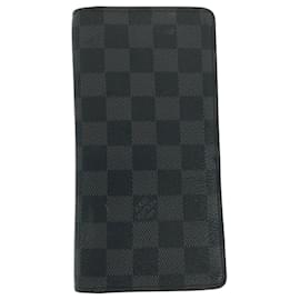 Louis Vuitton-Louis Vuitton Damier Graphite Long Wallet N62665-Black
