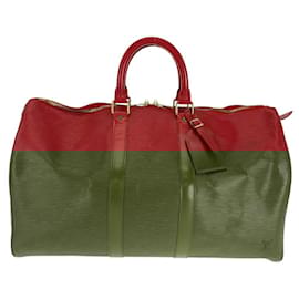 Louis Vuitton-Louis Vuitton Epi Keepall 45 Bag M42977-Red