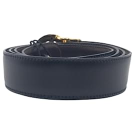 Alfred Dunhill-Dunhill Black Gold Leather Belt-Black,Golden