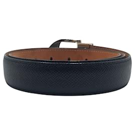 Louis Vuitton-Cinto de couro e metal Louis Vuitton M6843-Marrom,Preto