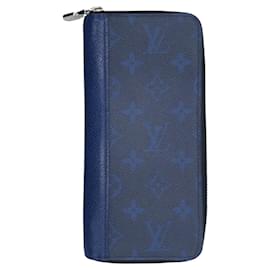 Louis Vuitton-Louis Vuitton Monogram Zippy Wallet Blue-Blue