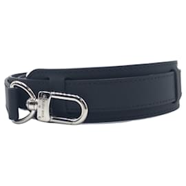 Louis Vuitton-Louis Vuitton Leather Shoulder Strap Unisex-Black