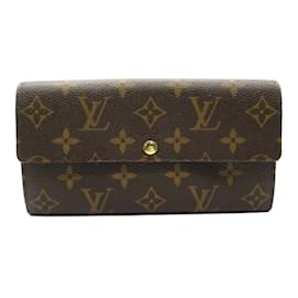 Louis Vuitton-Louis Vuitton Portefeuille Sarah Bi-fold Long Wallet-Brown