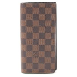 Louis Vuitton-Louis Vuitton Portefeuille Brazza Damier Ebene Bi-fold Long Wallet-Brown