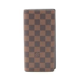 Louis Vuitton-Louis Vuitton Portefeuille Brazza Damier Ebene Bi-fold Long Wallet-Brown