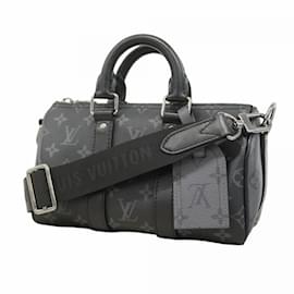 Louis Vuitton-Louis Vuitton Monogram Eclipse Keepall Bandouliere 25-Black