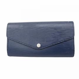 Louis Vuitton-Louis Vuitton Long Wallet Epi Portefeuille Sarah M60590-Blue