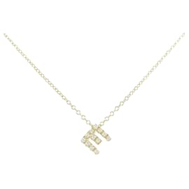 Autre Marque-Ponte Vecchio Initial Necklace 0.06CT-Yellow