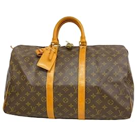 Louis Vuitton-Bolsa Boston Monogram Keepall 45 da Louis Vuitton-Marrom
