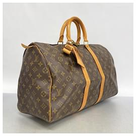 Louis Vuitton-Bolsa Boston Monogram Keepall 45 da Louis Vuitton-Marrom