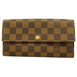 Louis Vuitton-Louis Vuitton Long Wallet Damier Portefeuille Sarah N61734 Ebene-Damier ebene