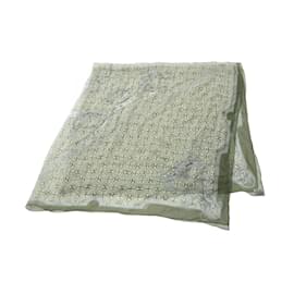 Hermès-Foulard en soie Hermes Mors et Gourmettes-Multicolore,Kaki